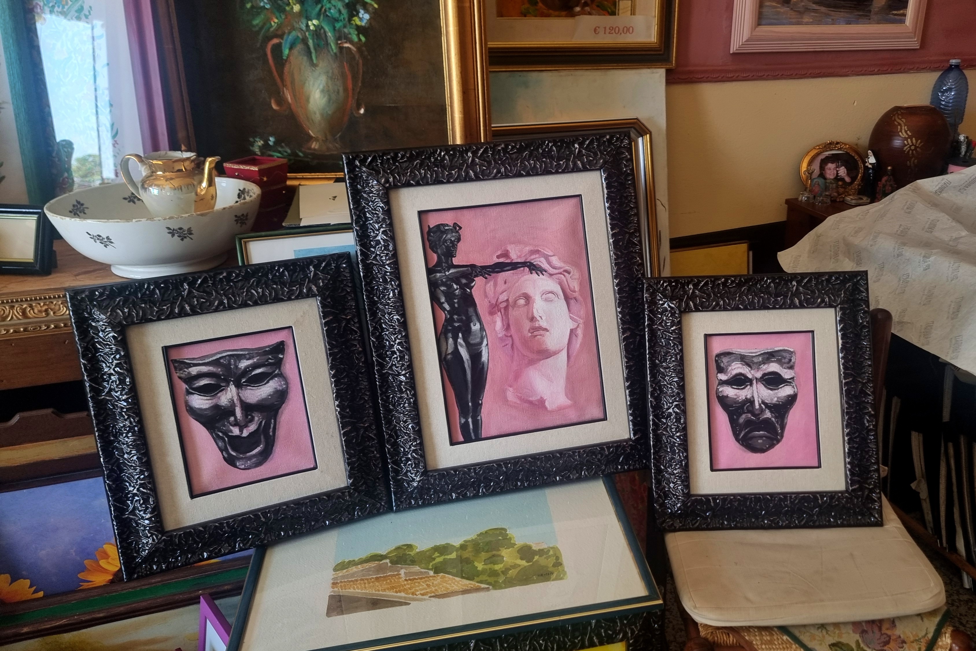Framed artwork in an interior